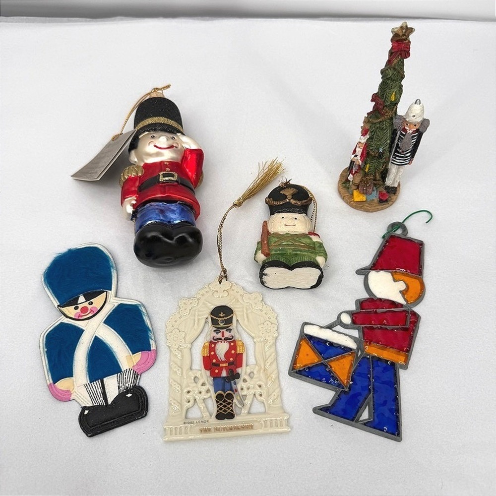 Nutcracker Toy Soldier Mixed Ornament LOT Lenox Pier 1 Misc Christmas Holiday